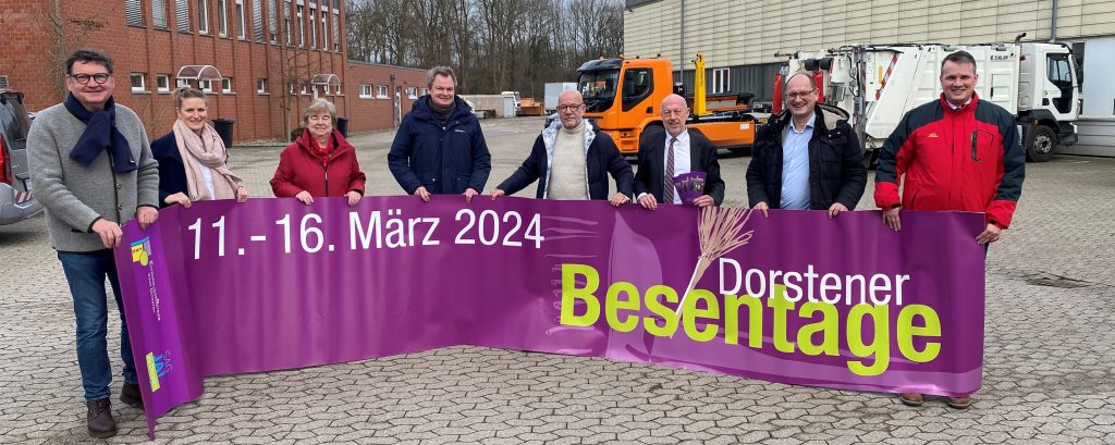 Der Entsorgungsbetrieb der Stadt Dorsten und der Verein Sag Ja zu Dorsten laden vom 11. bis zum 16. März zu den Dorstener Besentagen 2024 ein. Anmeldungen sind ab sofort möglich.