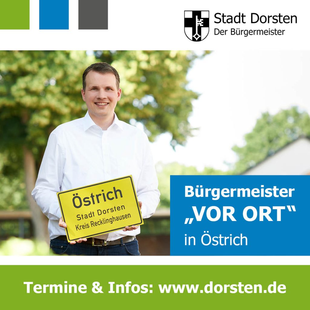 Bürgermeister vor Ort: Tobias Stockhoff bietet eine weitere Sprechstunde für Bürgerinnen und Bürger an – diesmal für den Stadtteil Östrich.