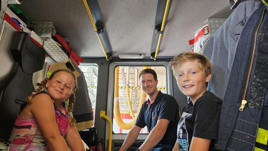 Die Kinderbürgermeister Lotta Richter und Jonathan Haltermann haben mit Tobias Stockhoff einen spannenden Tag in der Stadt Dorsten verbracht.